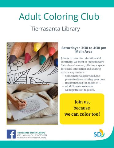 Coloring sheets and colored pencils with a hand coloring