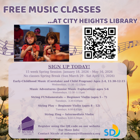 Children playing violins