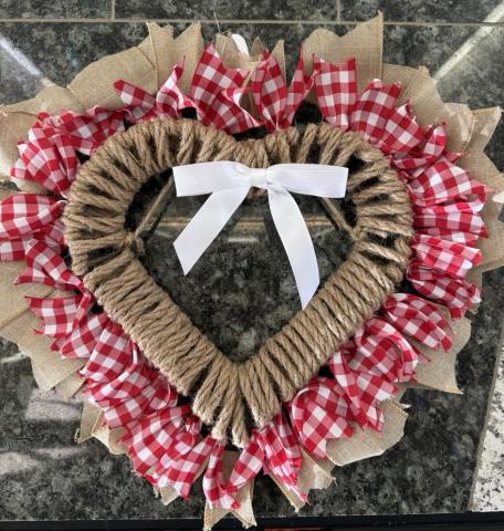 farmhouse valentine's day wreath