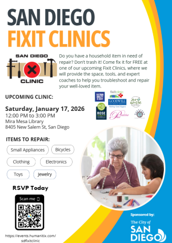 Older woman helps girl sew something at a table