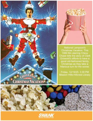 Flyer with event details and photo of Chevy Chased dressed as Santa electrocuted by Christmas lights