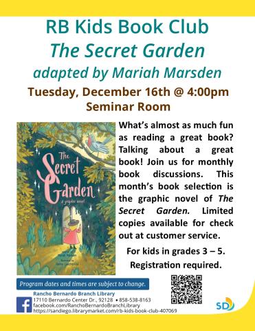 RB Kids Book Club Flyer