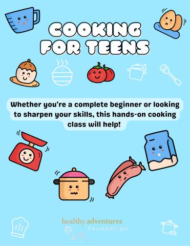 Cooking for Teens flyer.