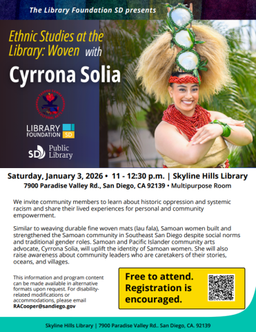 Ethnic Studies at the Library with Cyrrona Solia 