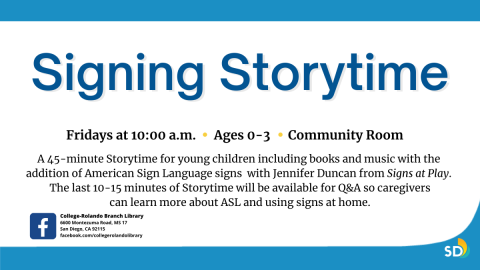 Signing Storytime