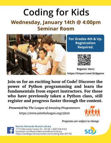 Coding for Kids Flyer