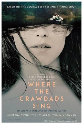 Poster of the film, close up of woman with eyes covered and film production information