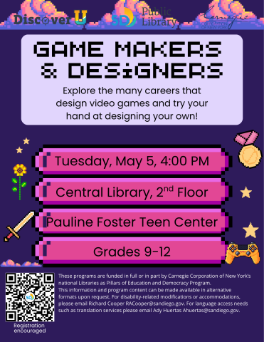 Game Makers and Designers flyer.