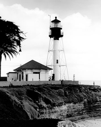 A light house, overlooking the coast.