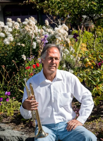 dean ratzman with a trumpet