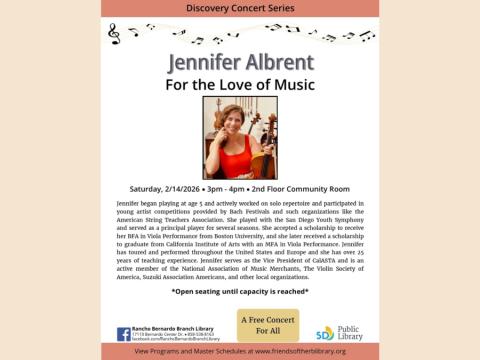 Jennifer Albrent Concert Flyer