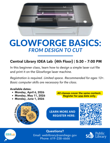Glowforge Basics Flyer Q2 2026