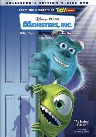Movie's DVD cover with two monsters