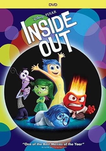 cover of dvd for movie inside out with characters featured