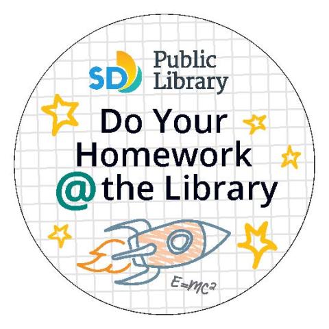Do Your Homework @ the Library sticker