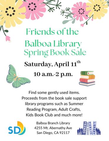 Friends book sale flyer