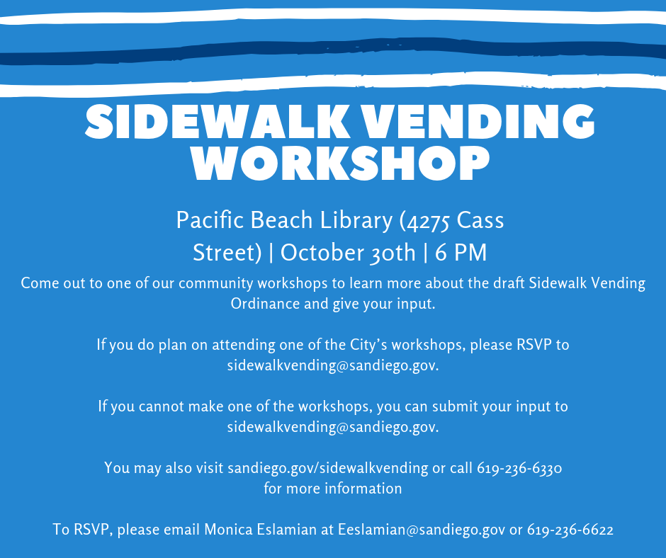 Flyer about Sidewalk Vending Workshop