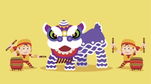 Lunar New Year Cartoon Dragon