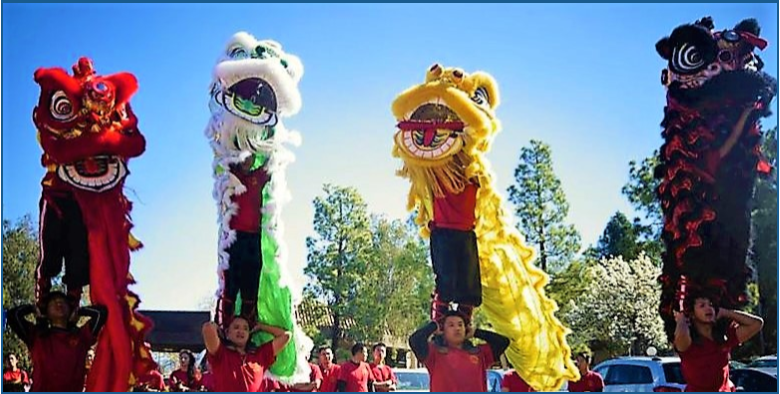 lion dancers