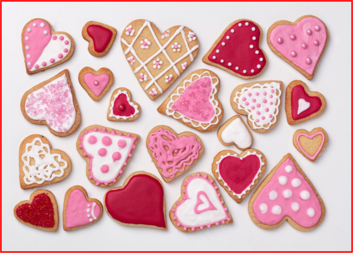 Heart-shaped cookies