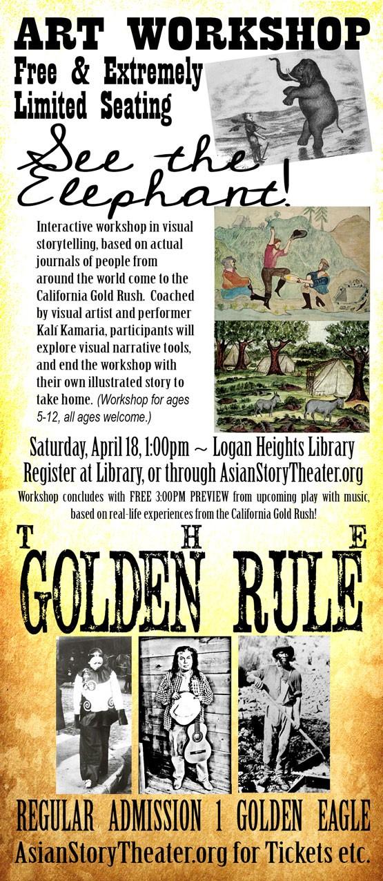 Flyer for workshop with Gold Rush pictures