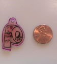 Shrinky Dink compared to a penny
