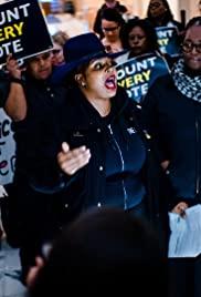 Women at a protest rally