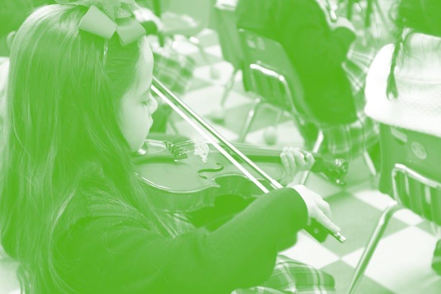 Girl playing violin