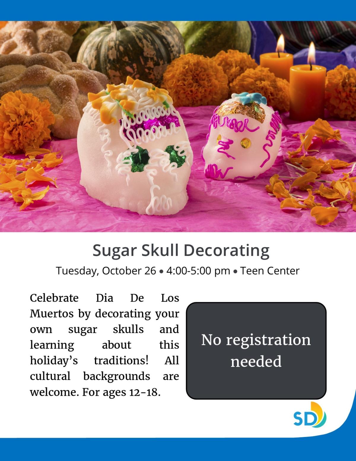 Sugar Skull Decorating flyer