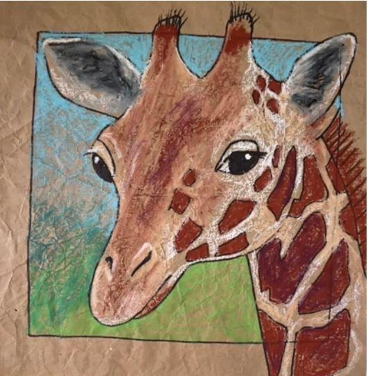 giraffe brown bag