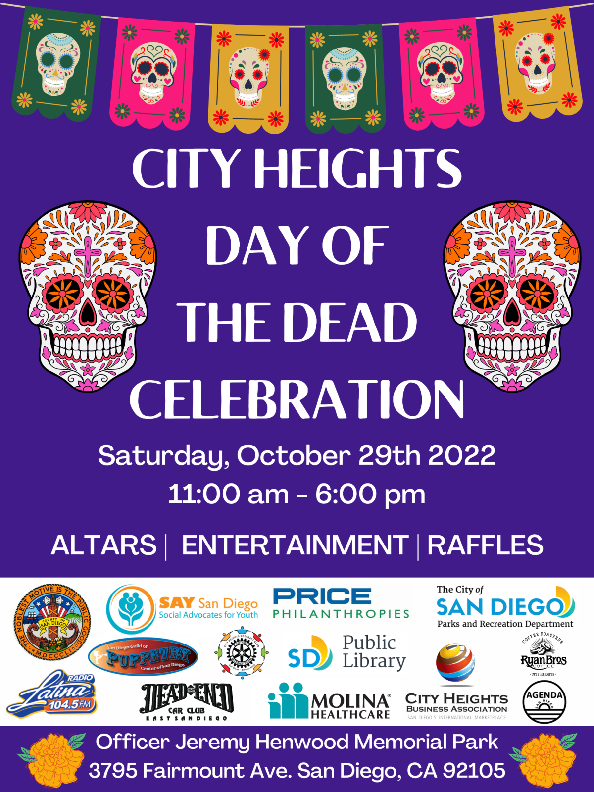 Dia de los Muertos flyer