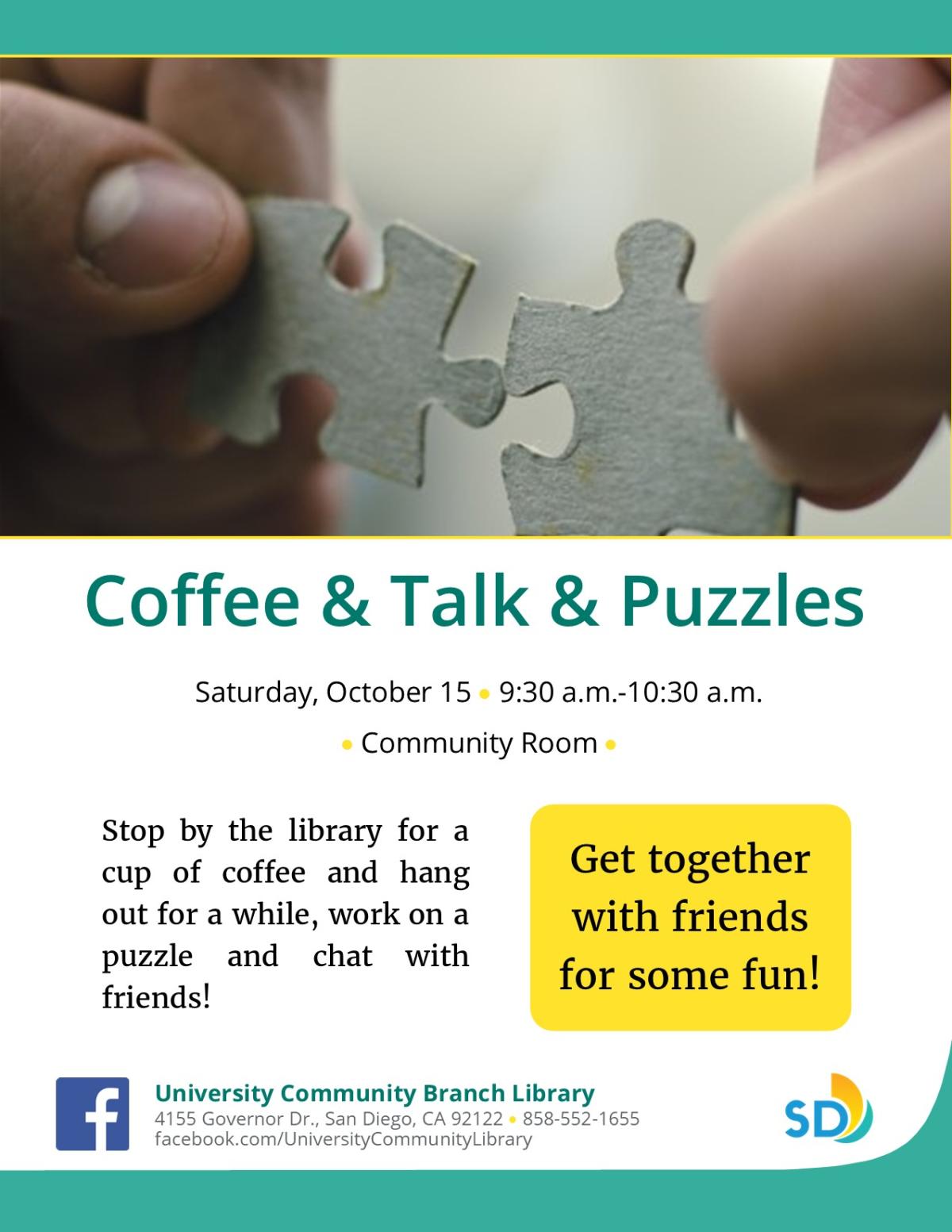 coffee talk and puzzles