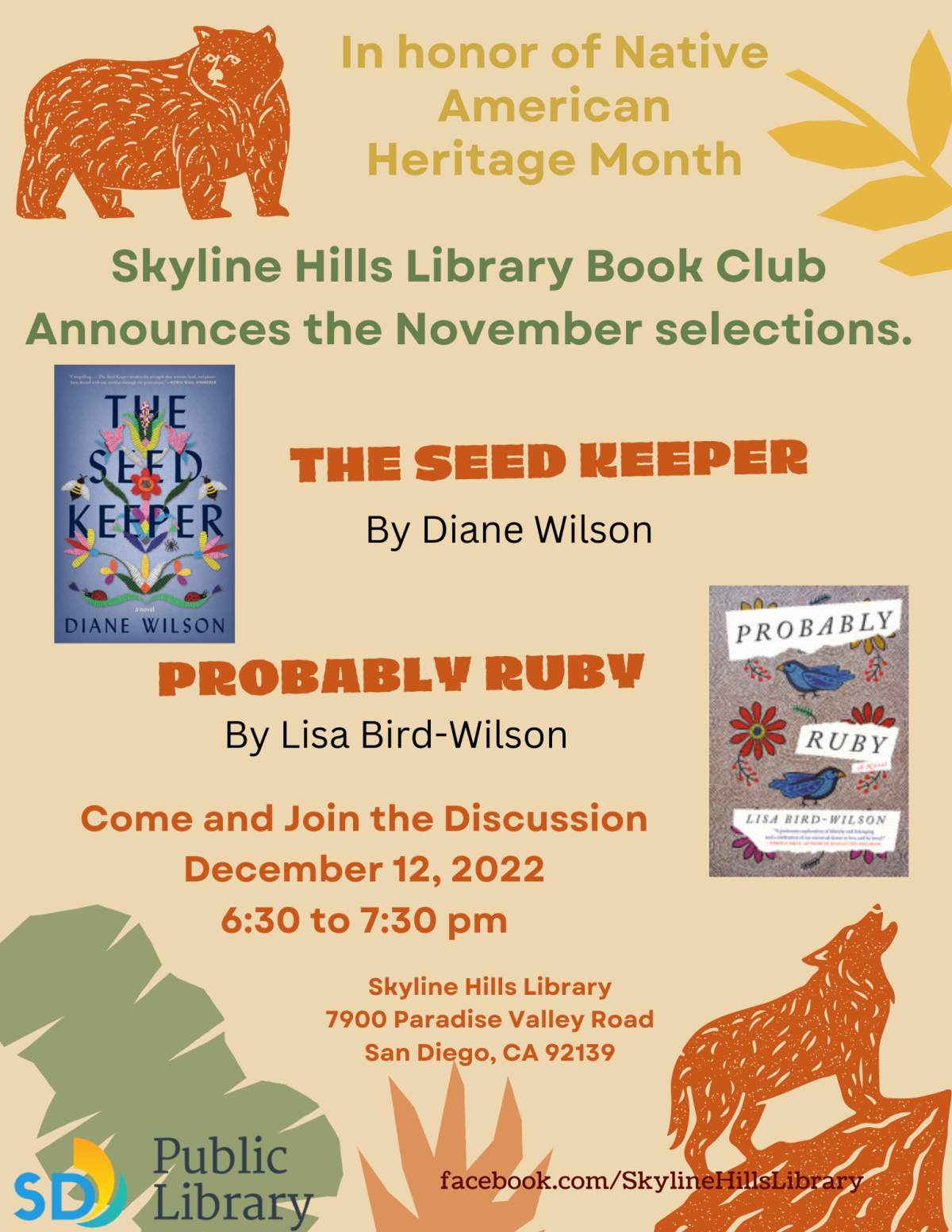 November Book Club Choices