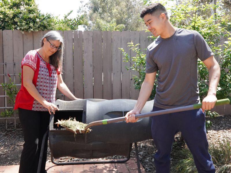 People composting.