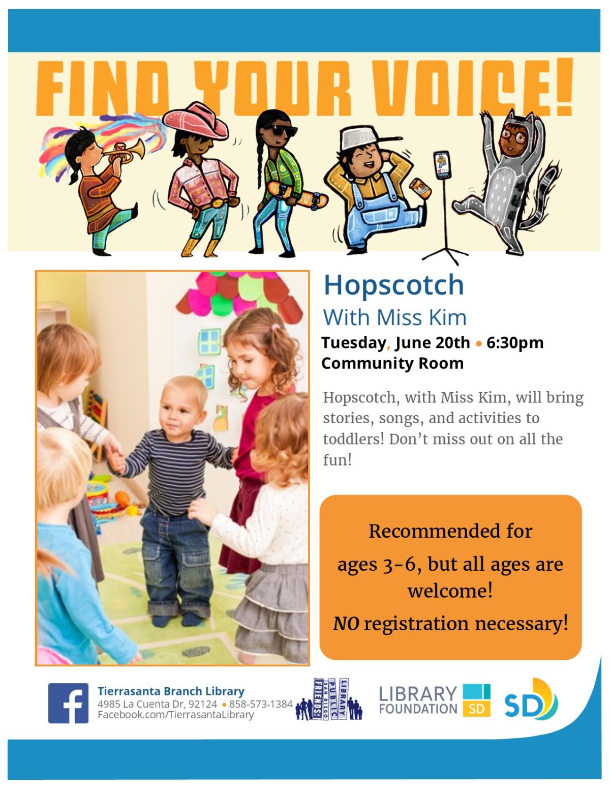 Flyer with the image of children playing