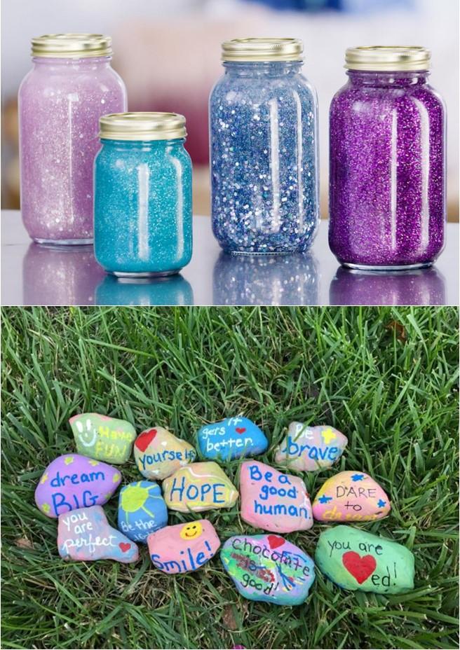 mindfulness jars and kindness rocks