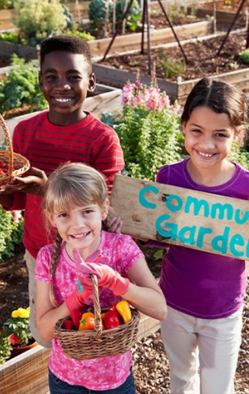 Children at Community Garden