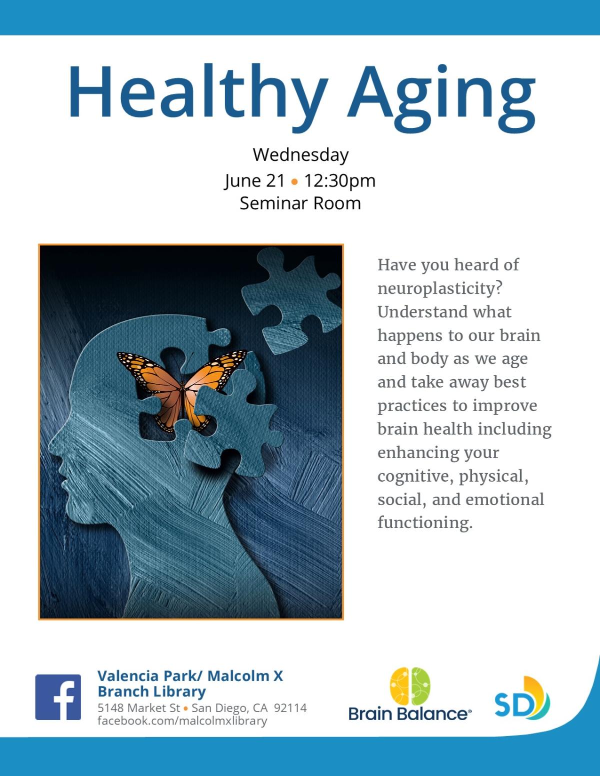 Health aging flyer descriptive text