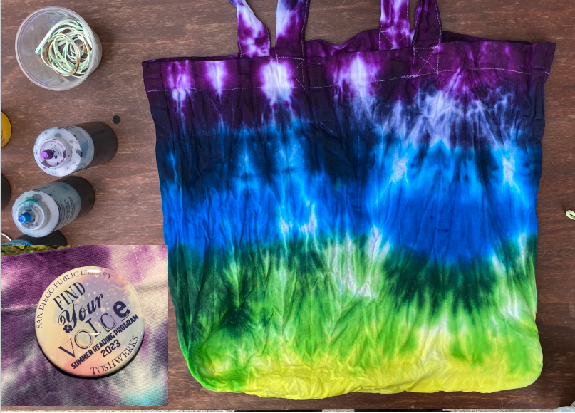 tie dye tote bag