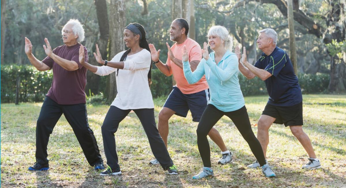 People practicing Tai Chi Outdoors