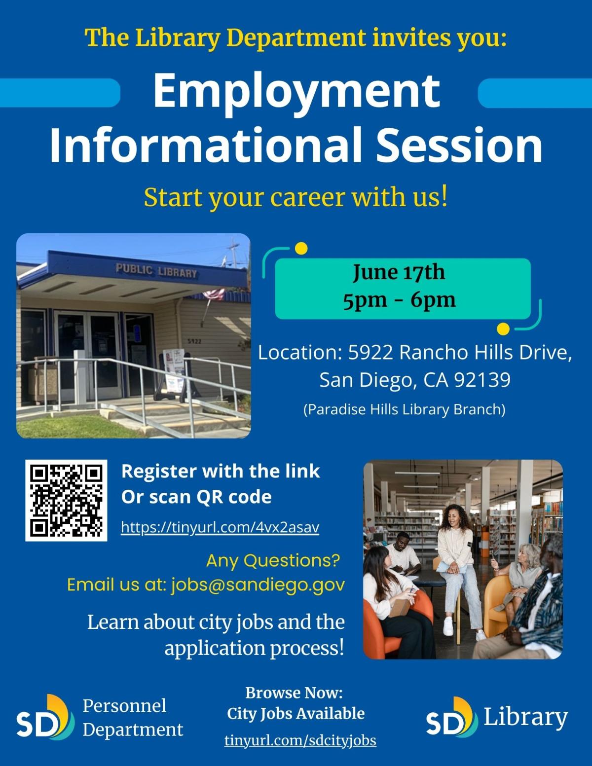 SDPL Employment Info Flyer 