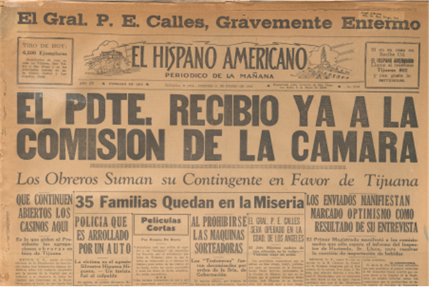 Picture of the El Hispano Americano Newspaper.