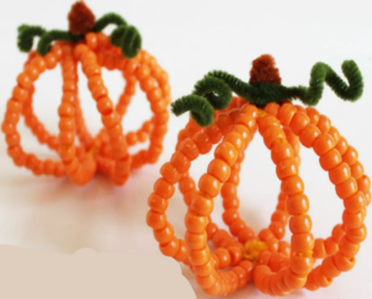 Beaded Pumpkin Craft 