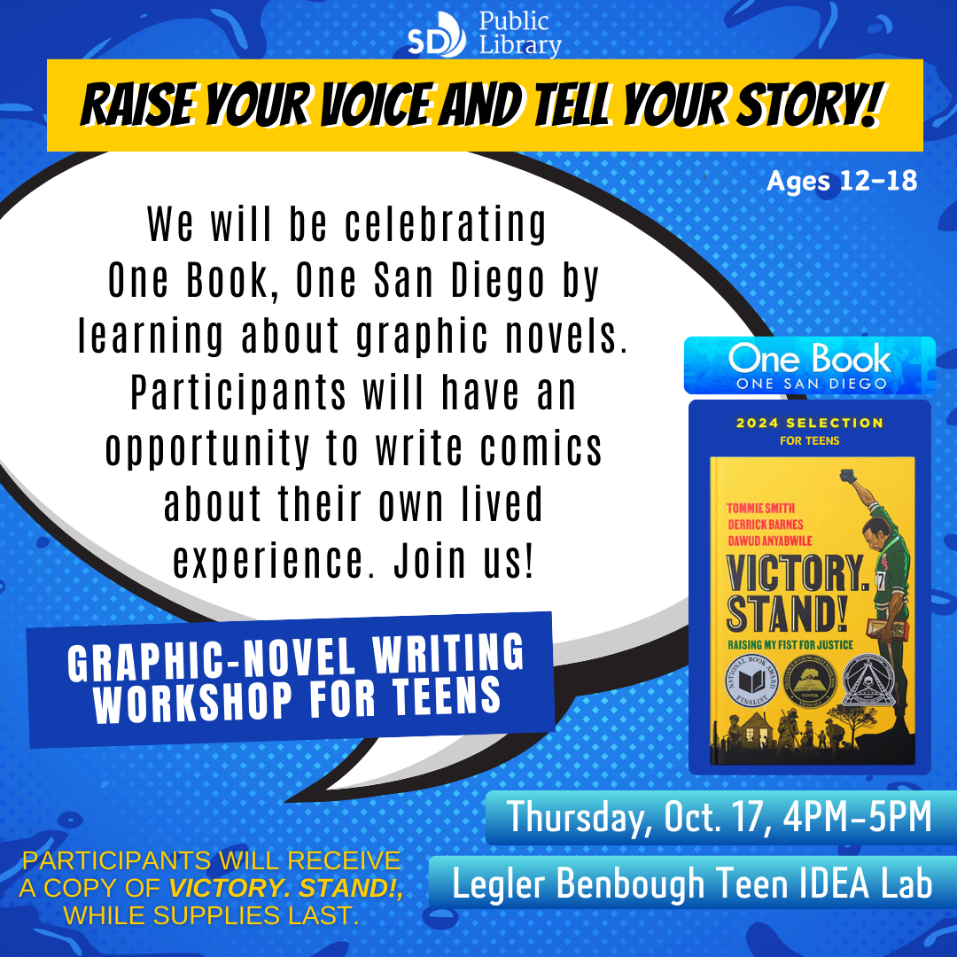 One Book, One San Diego graphic novel writing workshop.