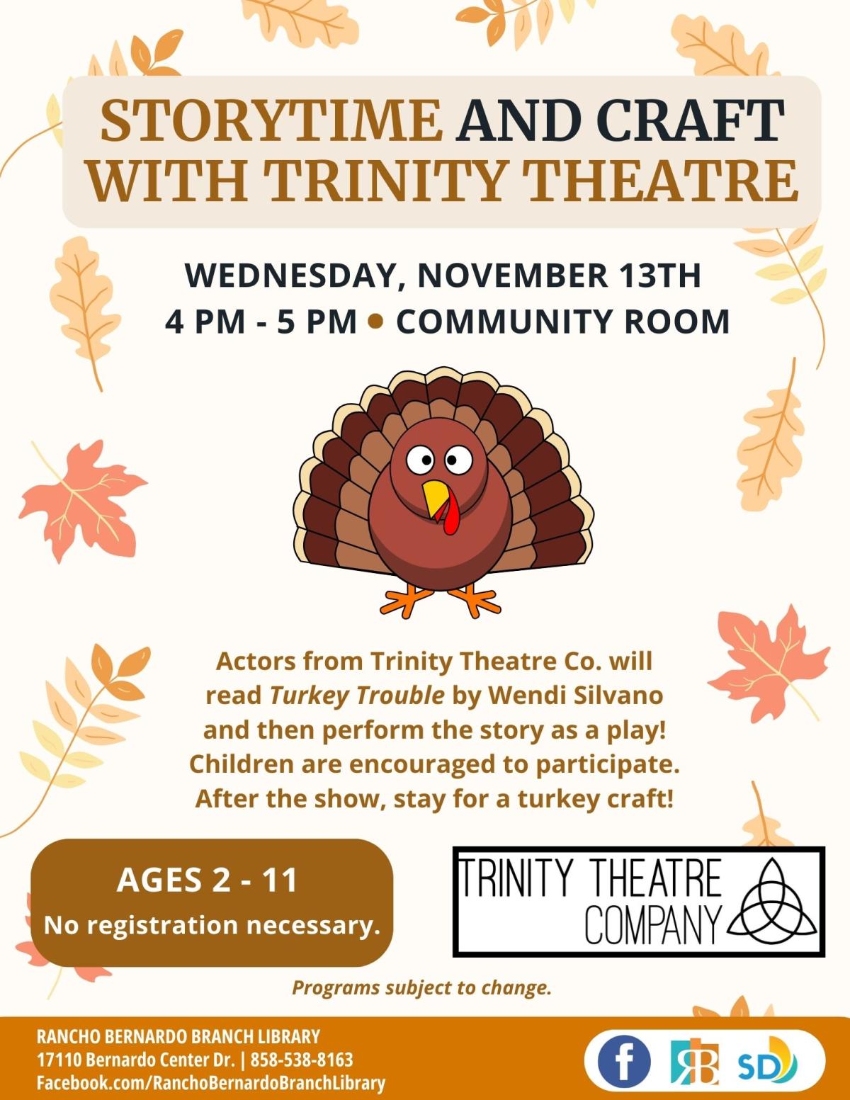 Storytime and Craft with Trinity Theatre