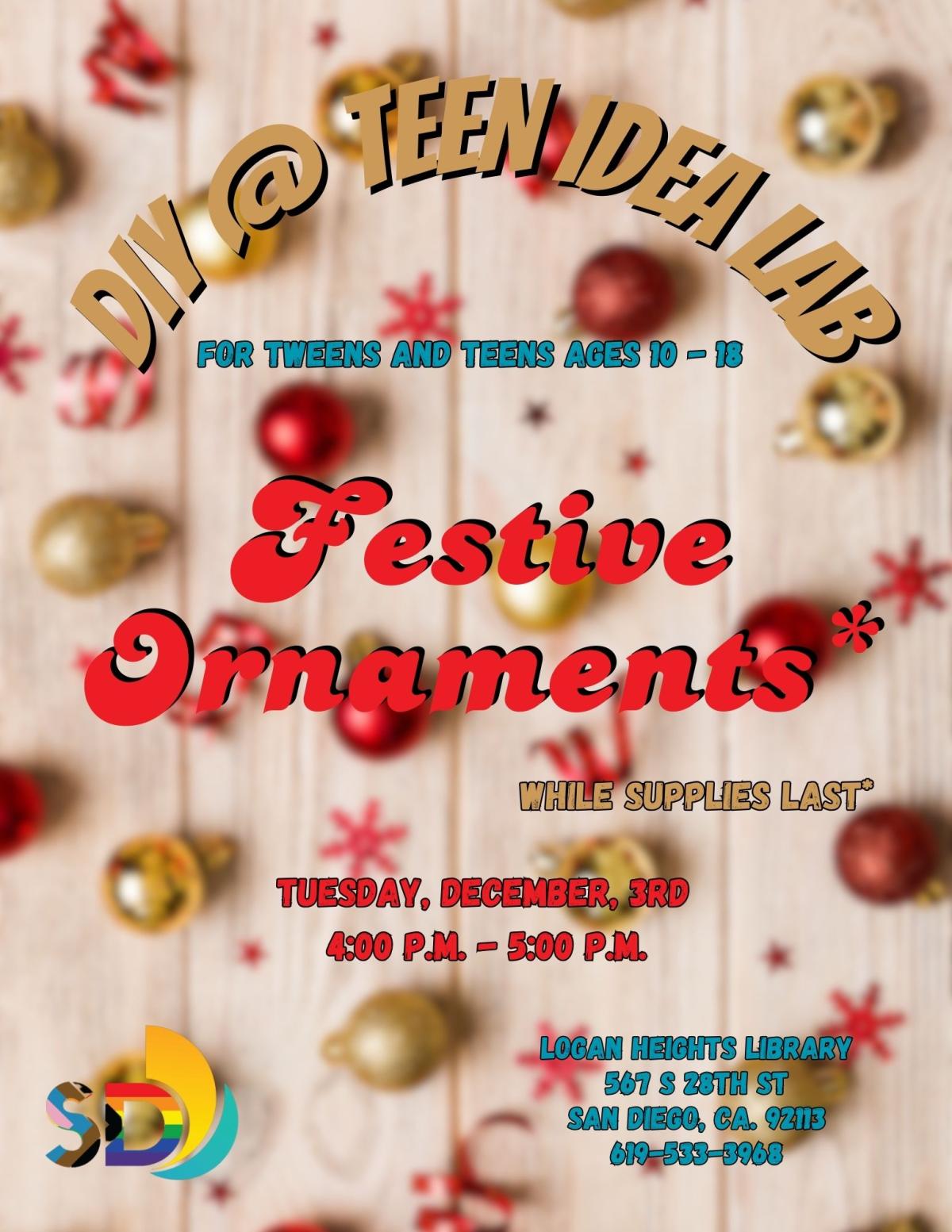ornaments, tinsel, description of DIY
