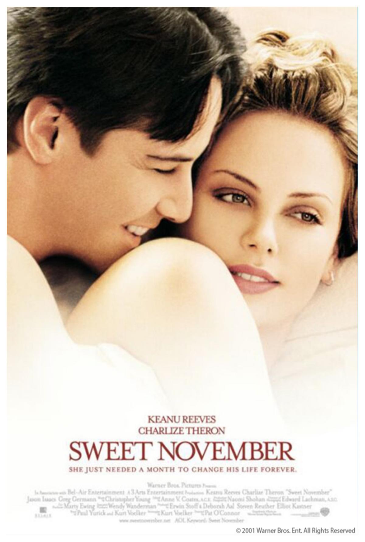 Text for Sweet November film poster