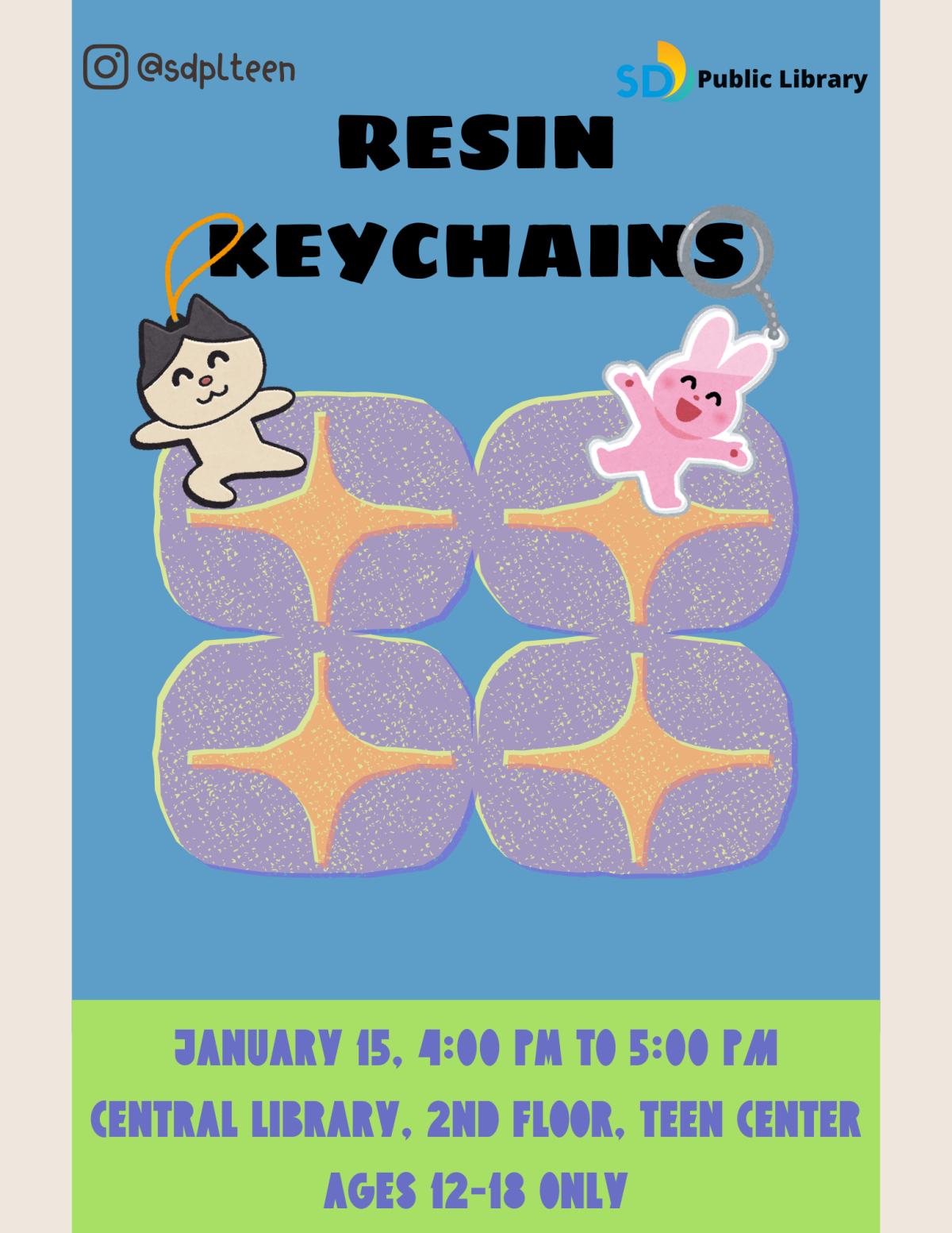 Resin keychains flyer.