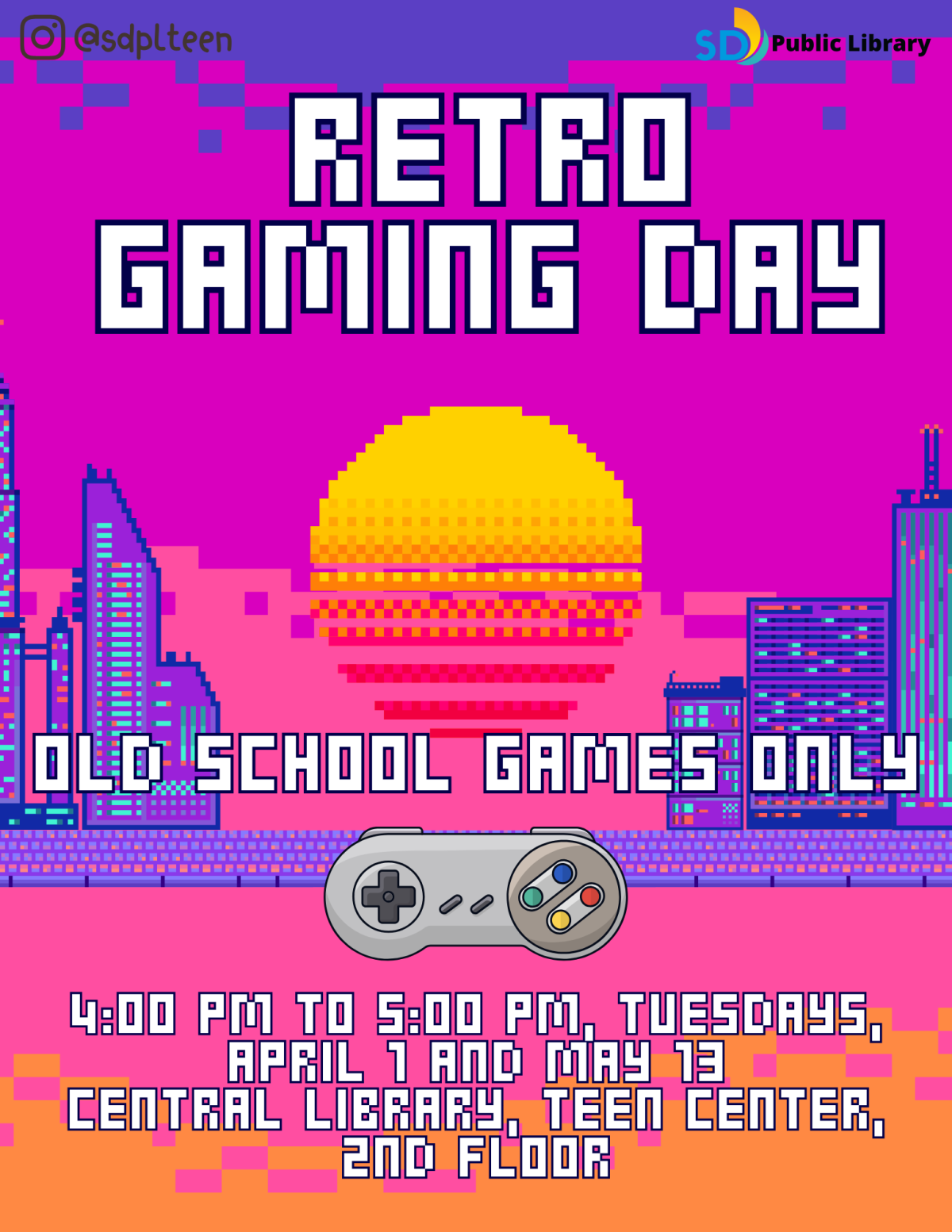Retro Gaming Day flyer.