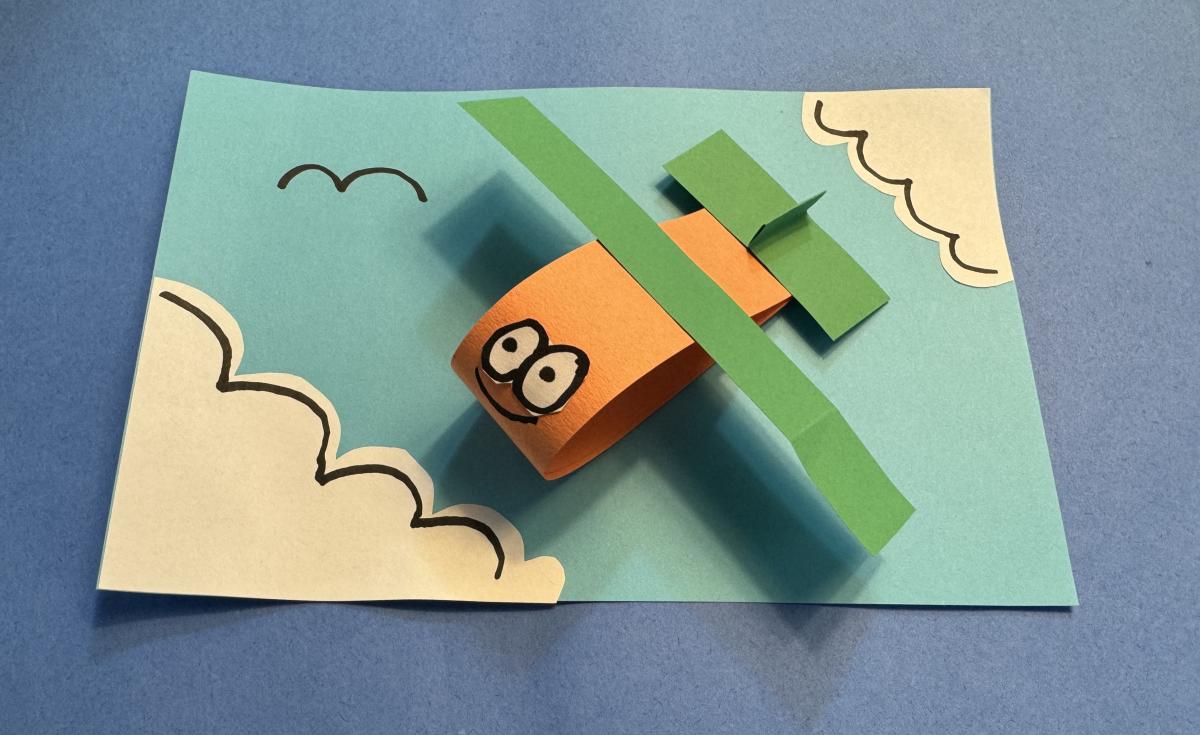 Paper loop airplane craft 